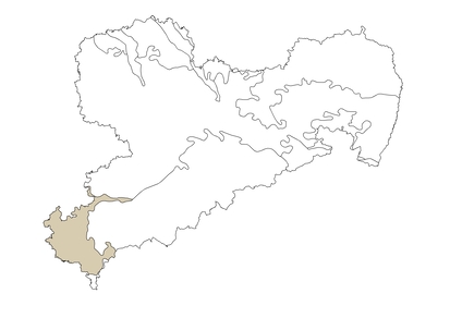 Karte: Schwach metamorphe Gesteinseinheiten im sächsischen Vogtland