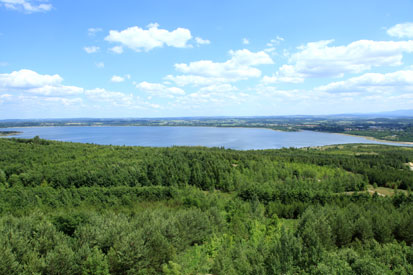 Berzdorfer See vom Aussichtsturm Neuberzdorfer Höhe