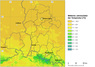 Jahresmittel der Lufttemperatur [°C] im Projektgebiet im Zeitraum 1971-2000