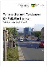 Schriftenreihe Heft 8/2012, Verursacher und Tendenzen  für PM2,5 in Sachsen