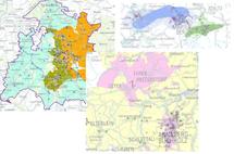 Bild: Probenahmeregionen im Erzgebirge